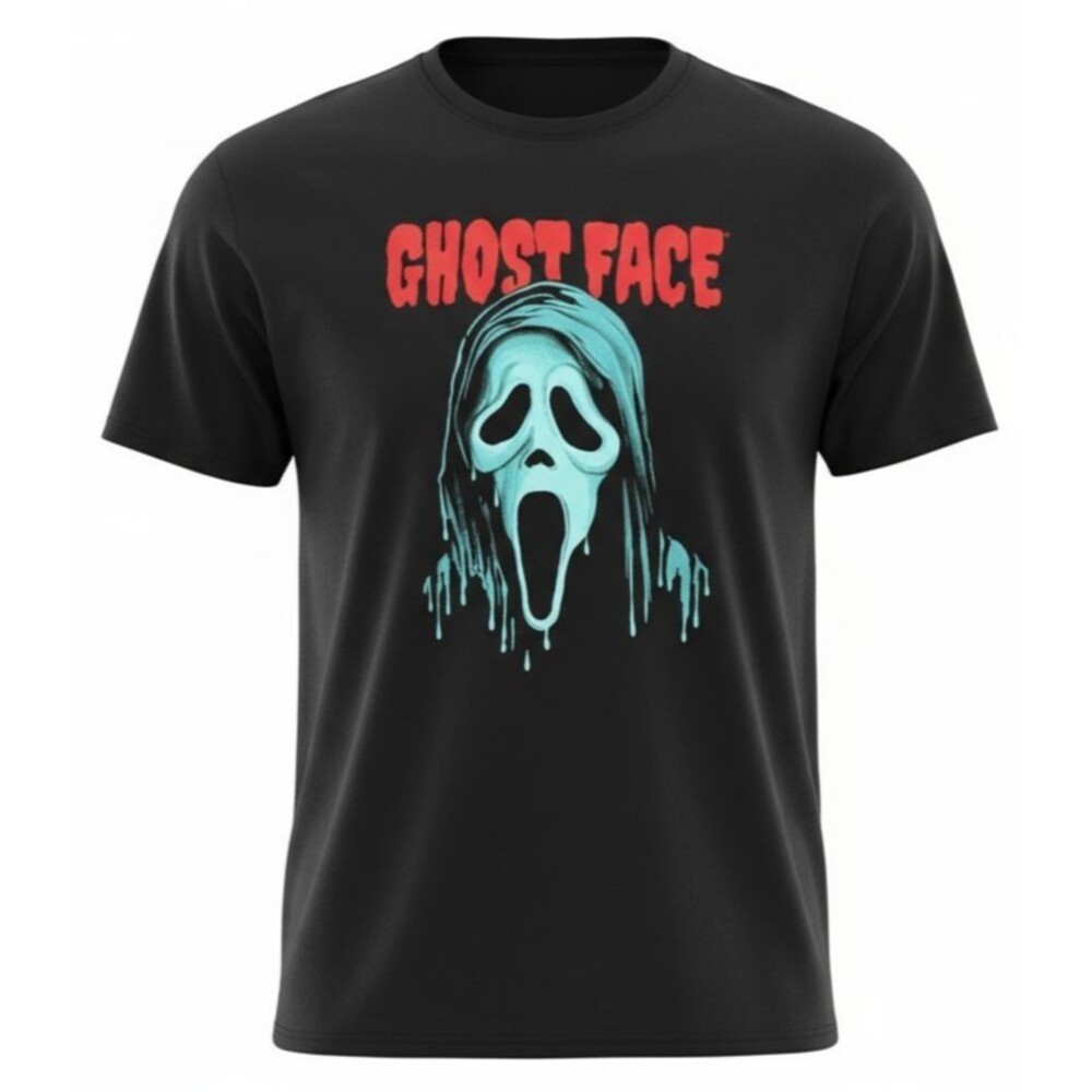 Ghost Face Tee Mens 2X Black Scream Horror Halloween Streetwear Graphic